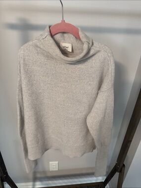 Wilfred Heather Gray Cozy Cowl Neck Sweater